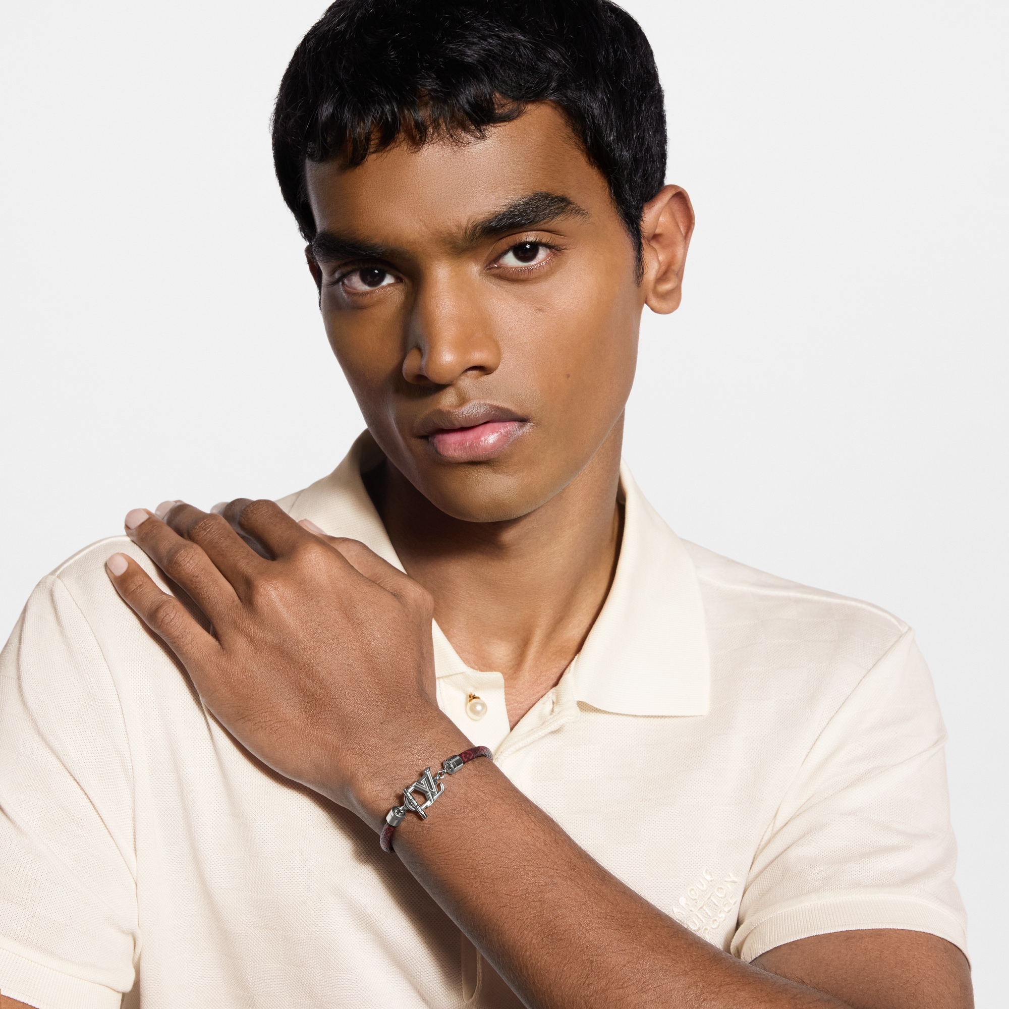 LV Dimension Monogram Leather Bracelet - Fashion Jewelry M4899E